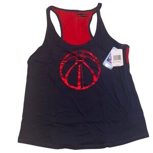 Washington Wizards NBA Racer Back Tank Top T-Shirt - Basketball Foil Print